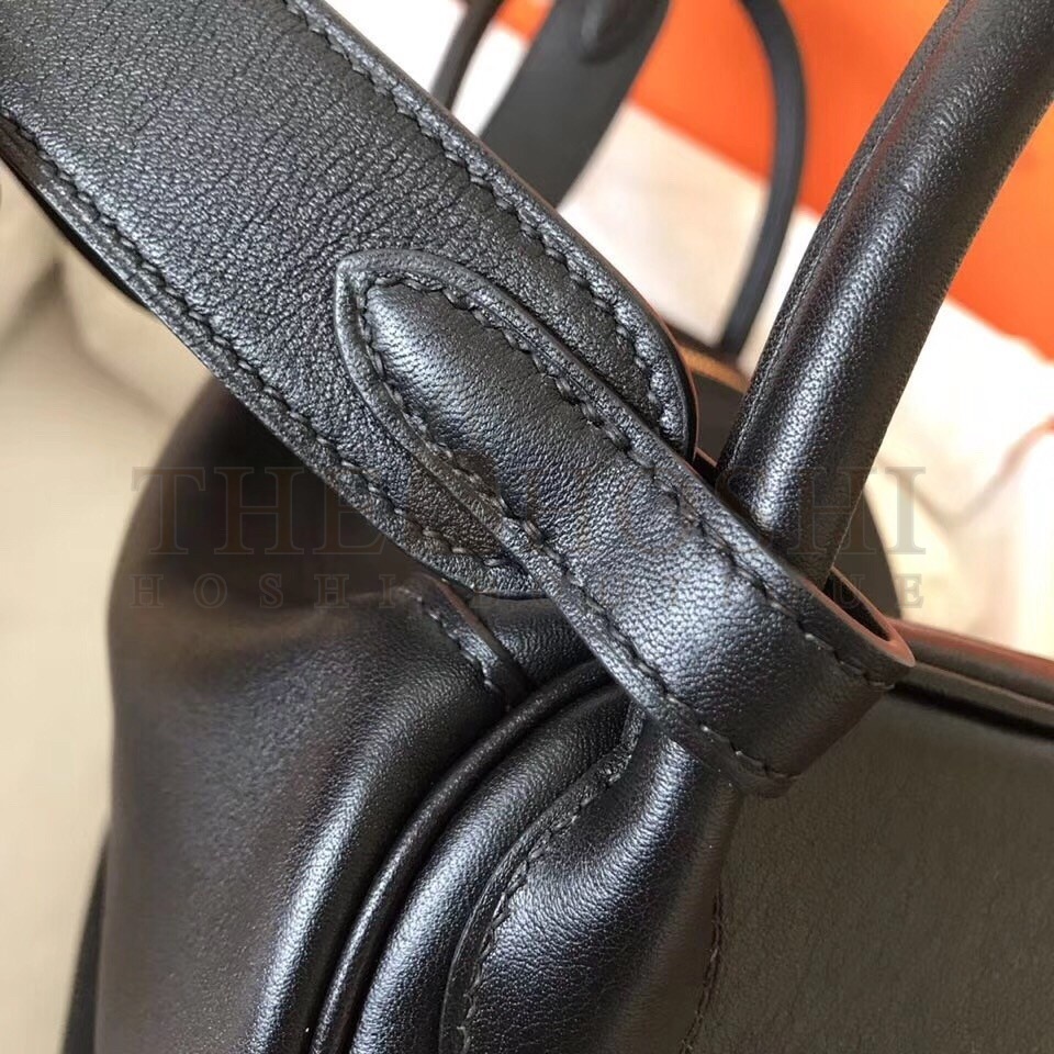 H**me5 Black Lindy 26cm Swift Handmade Bag Master Quality
