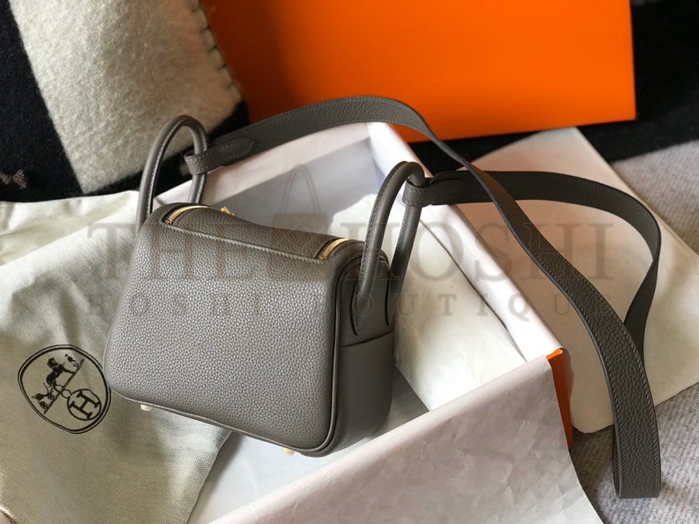 H**me5 Lindy Mini Bag In Etain Clemence Leather GHW Master Quality