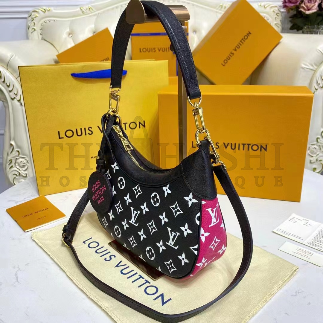L0vis Vvtt0n LV Women Bagatelle Black Handbag Printed Embossed Grained Cowhide Leather Master Quality