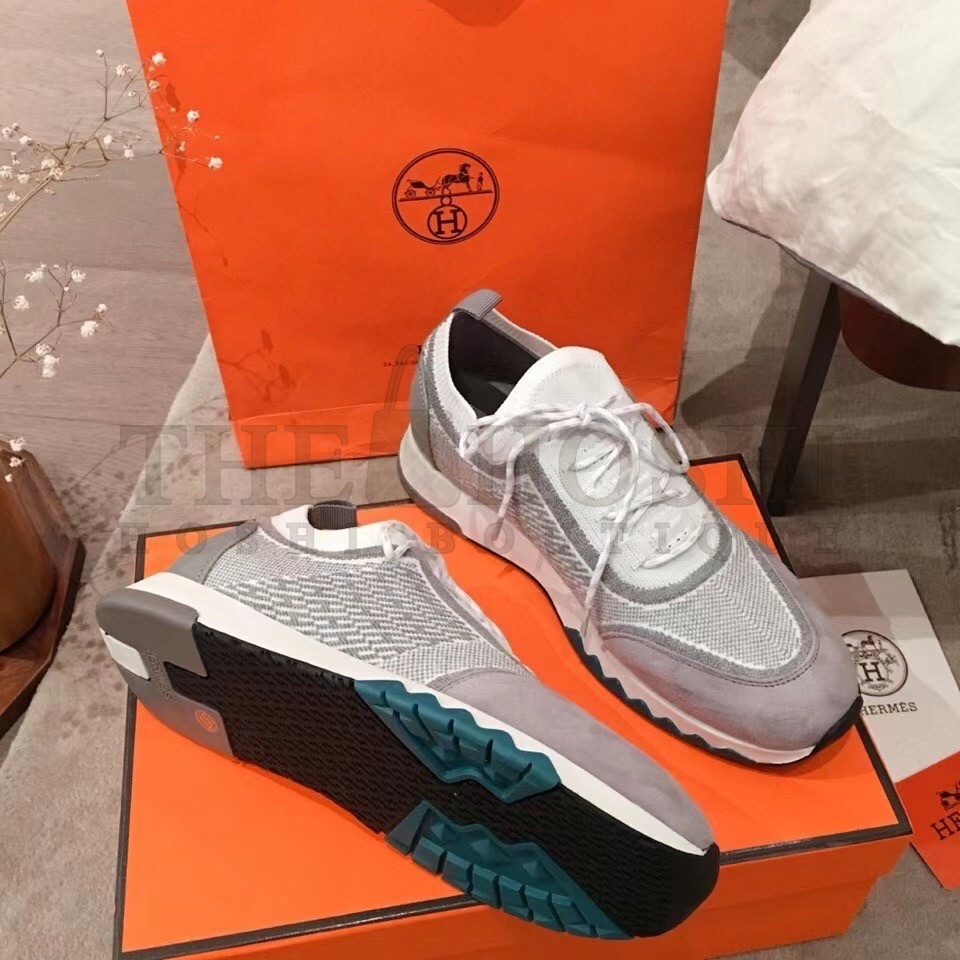 H**me5 Addict Sneakers In Grey Knit Master Quality