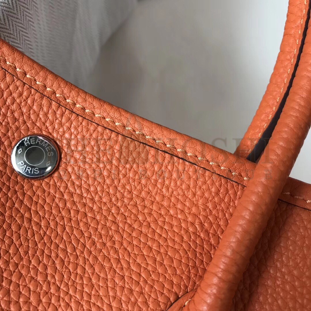 H**me5 Garden Party 36 Bag In Orange Clemence Leather Master Quality