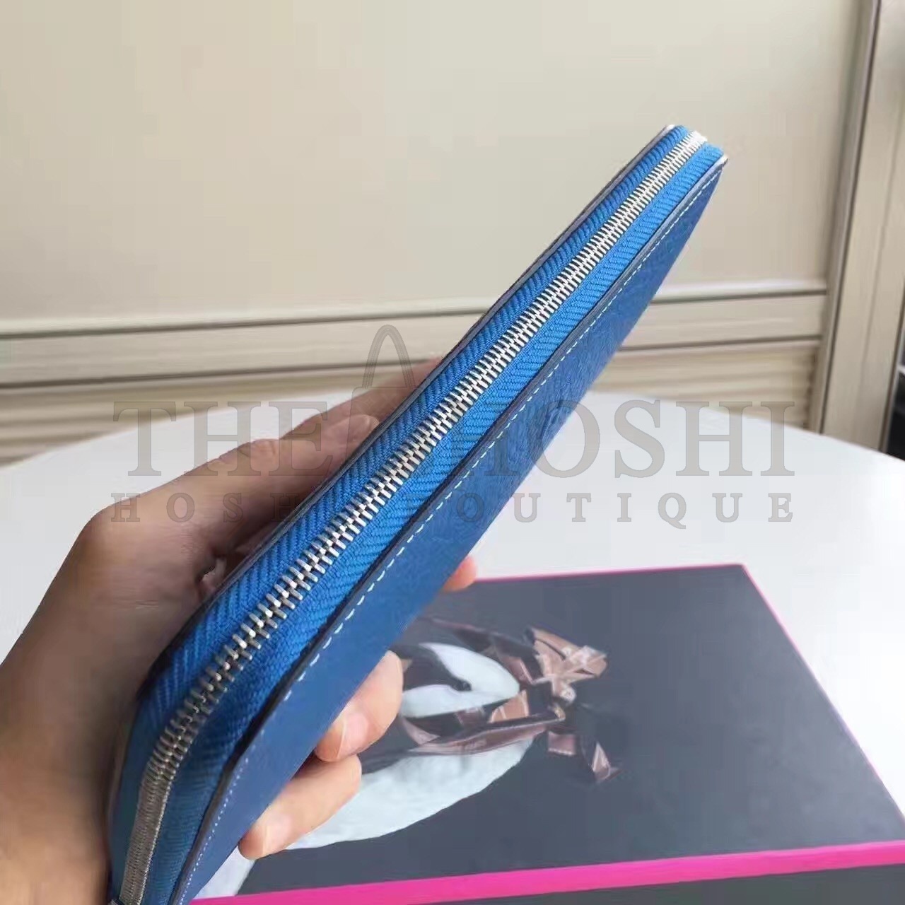 H**me5 Blue Clemence Azap Zipped Wallet Master Quality