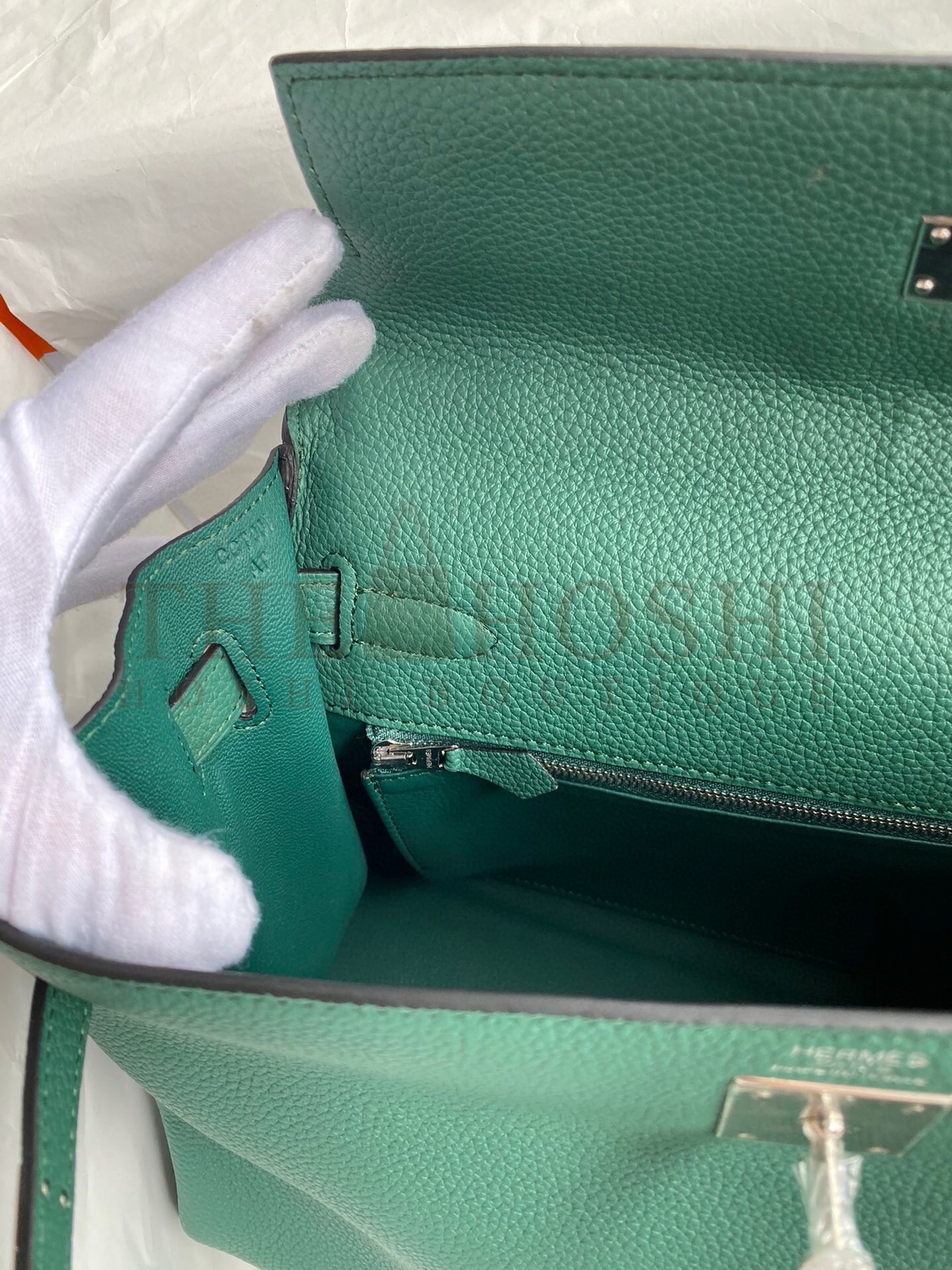 H**me5 Malachite Clemence Kelly Retourne 32cm Handmade Bag Master Quality
