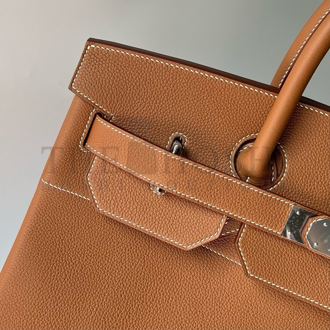 H**me5 HAC Birkin 40 Handmade Bag in Gold Clemence Leather Master Quality