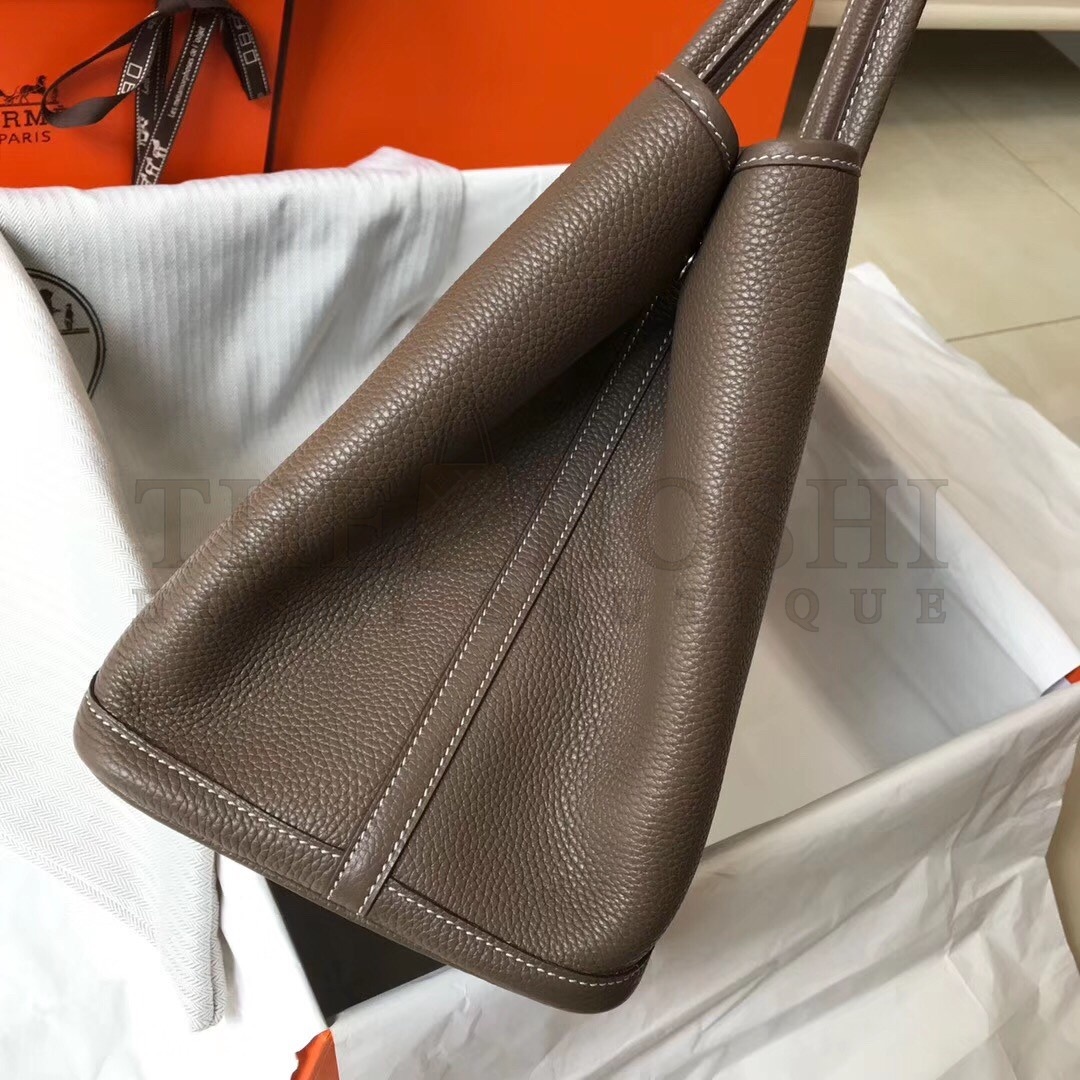 H**me5 Garden Party 36 Bag In Taupe Clemence Leather Master Quality