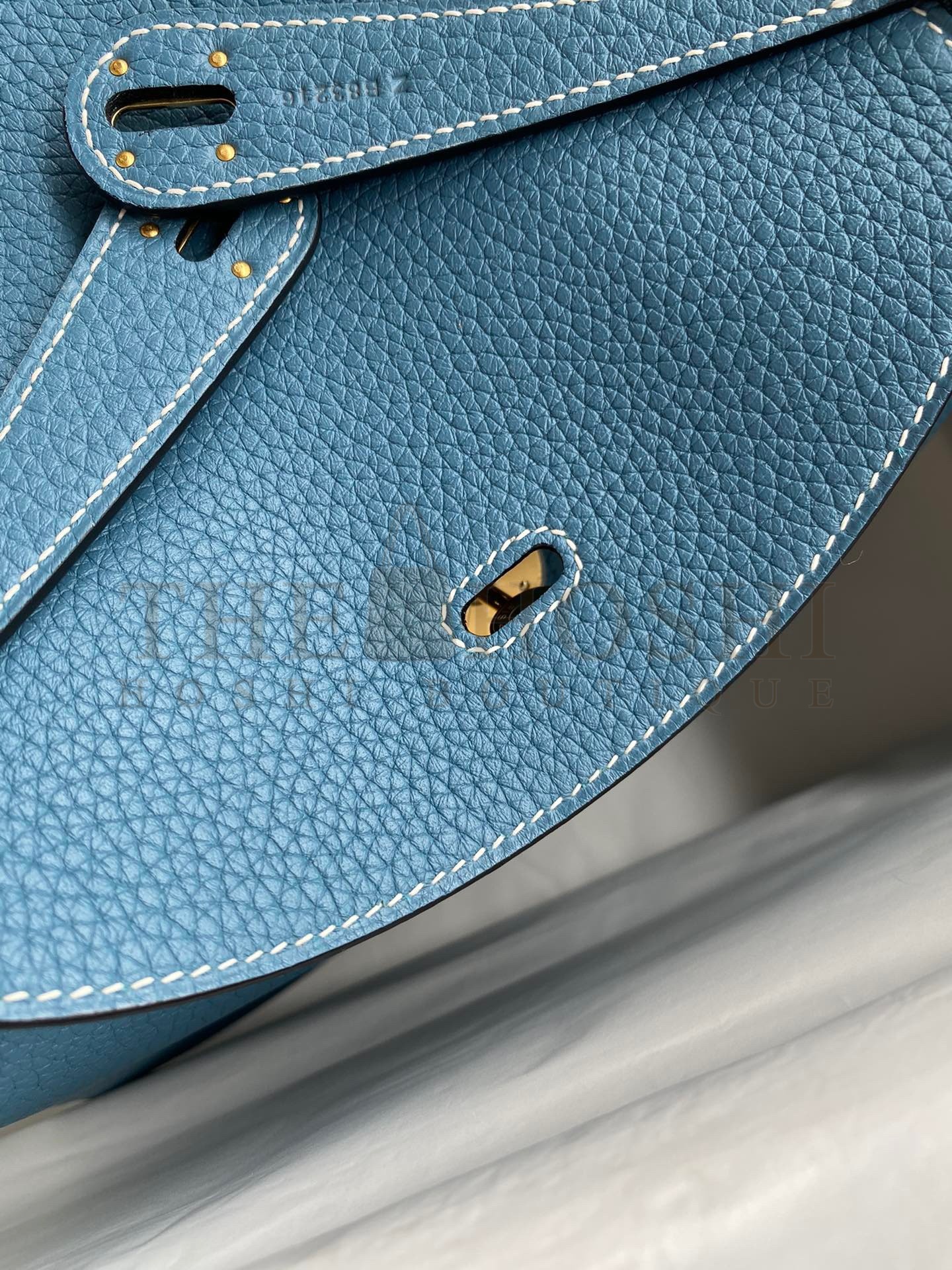 H**me5 Lindy 26 Handmade Bag In Blue Jean Clemence Leather Master Quality