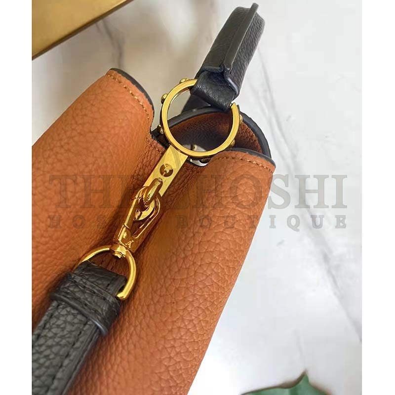 L0vis Vvtt0n LV Women Capucines BB Handbag Gold Noir Taurillon Leather Master Quality