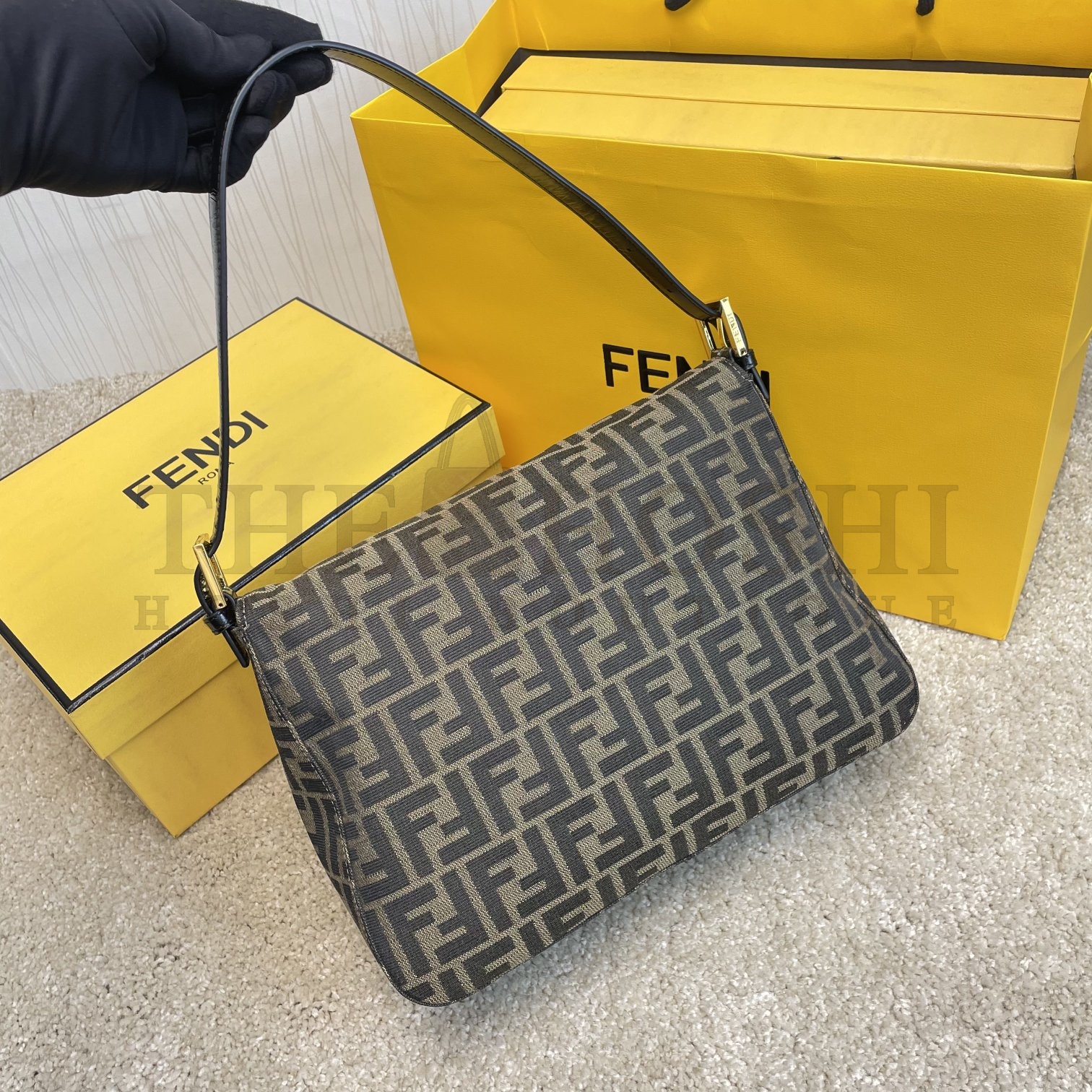 Vintage F**di zucca mamma baguette bag size:29*10.5*21cm Master Quality