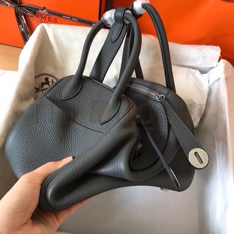 H**me5 Vert Gris Lindy 30cm Clemence Handmade Bag Master Quality