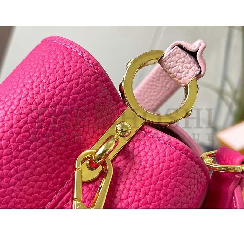 L0vis Vvtt0n LV Women Capucines Mini Handbag Rose Pink Taurillon Leather Master Quality