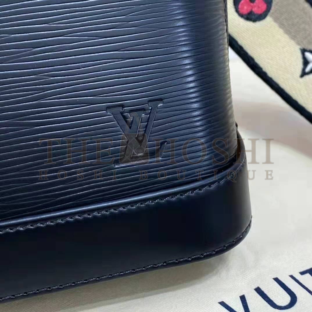 L0vis Vvtt0n LV Women Alma BB Handbag Black Epi Grained Cowhide Leather Master Quality