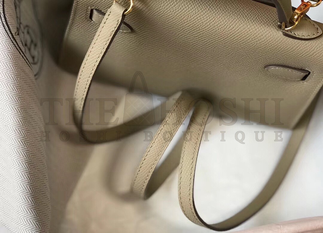 H**me5 Kelly Mini II Bag In Gris Tourterelle Epsom Leather Master Quality