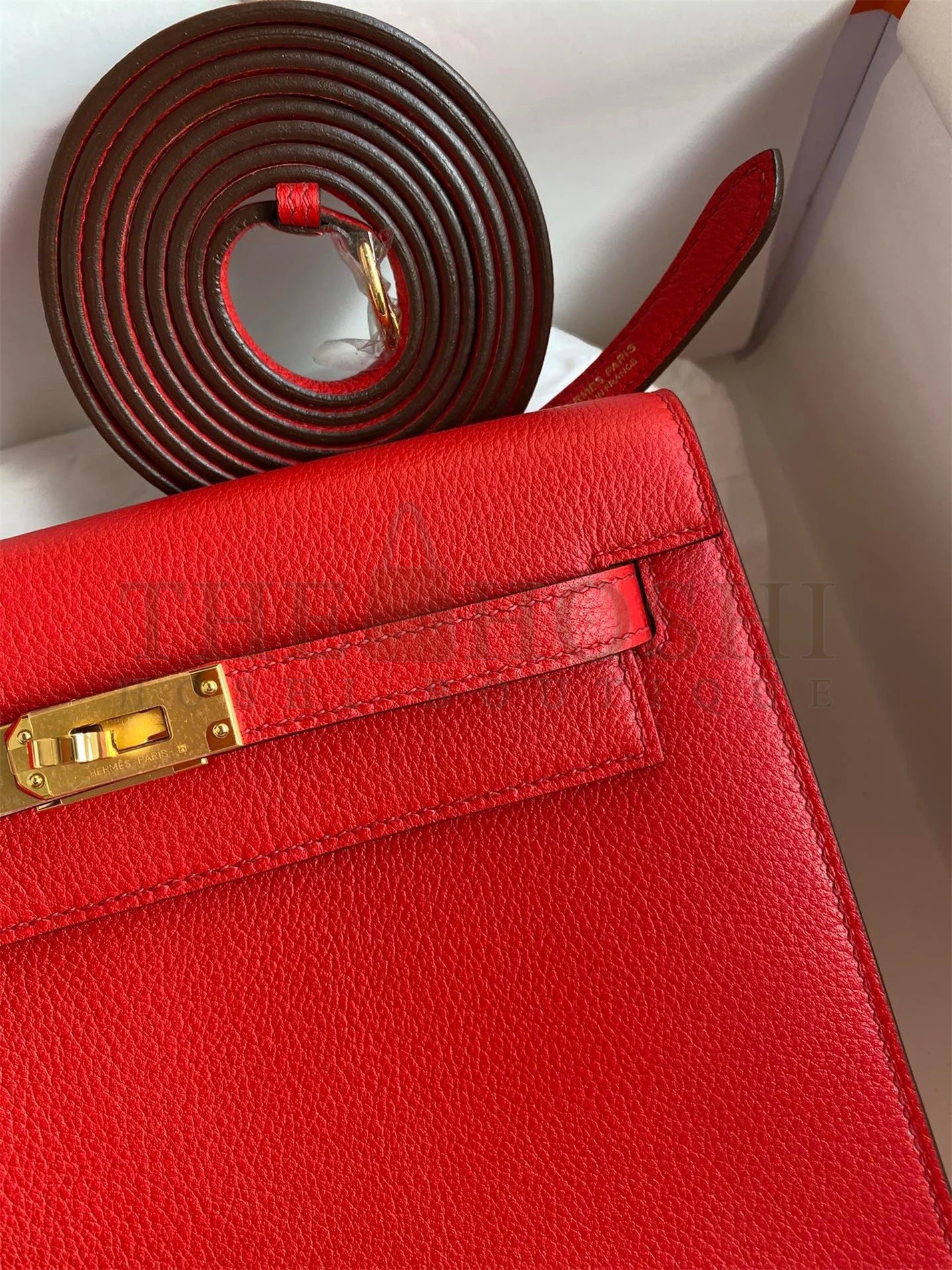 H**me5 Kelly Danse II Handmade Bag In Red Evercolor Calfskin Master Quality