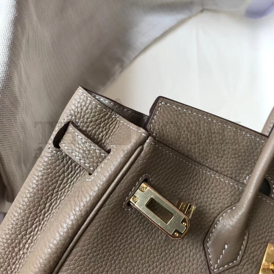 H**me5 Birkin 25cm Bag In Tourterelle Clemence Leather Master Quality