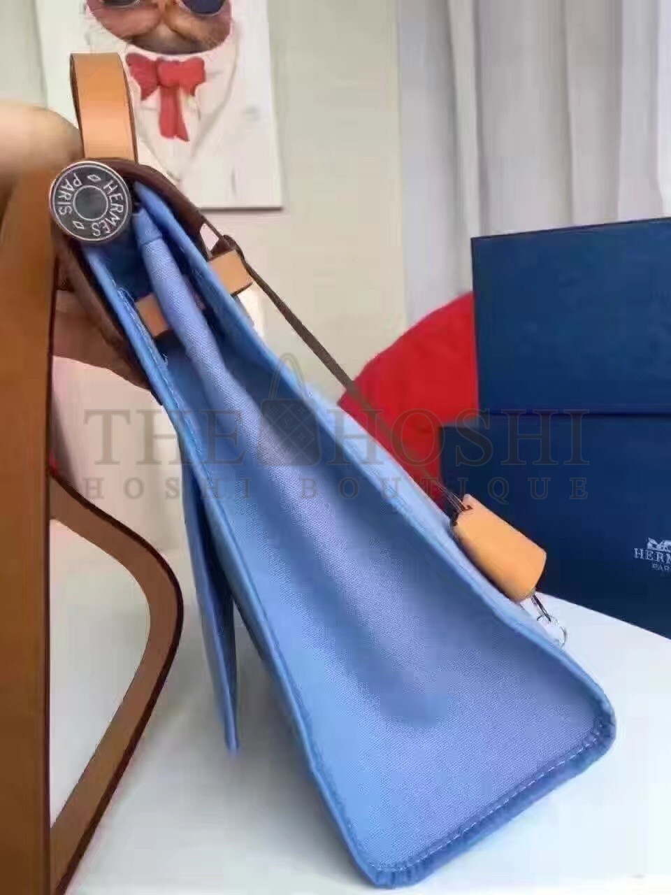 H**me5 Herbag Zip PM 31cm Bag In Celeste Canvas Master Quality