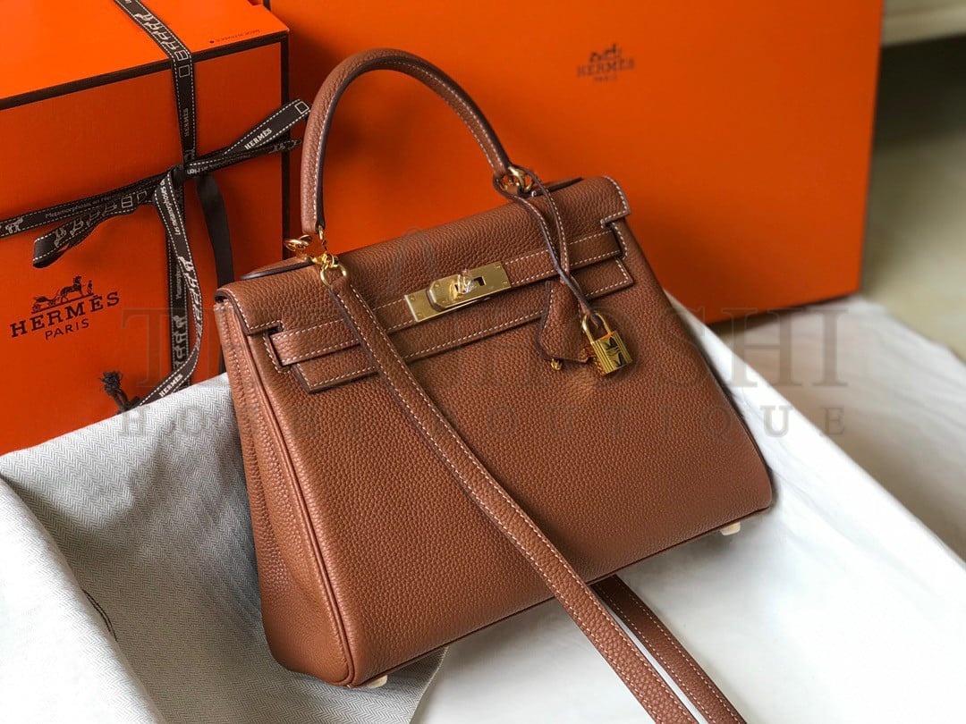 H**me5 Kelly 32cm Retourne Bag in Gold Clemence Leather GHW Master Quality