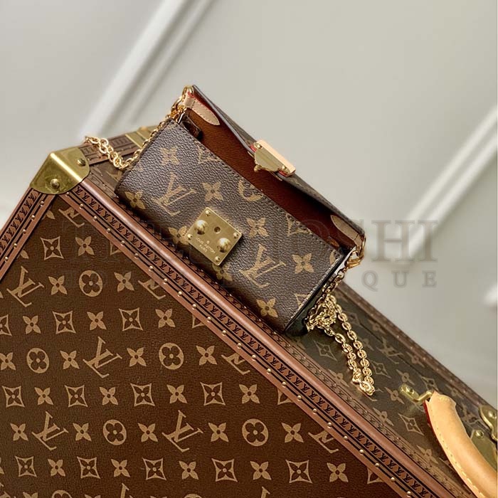 L0vis Vvtt0n LV Women Bitsy Pouch Brown Monogram Flower Canvas Master Quality