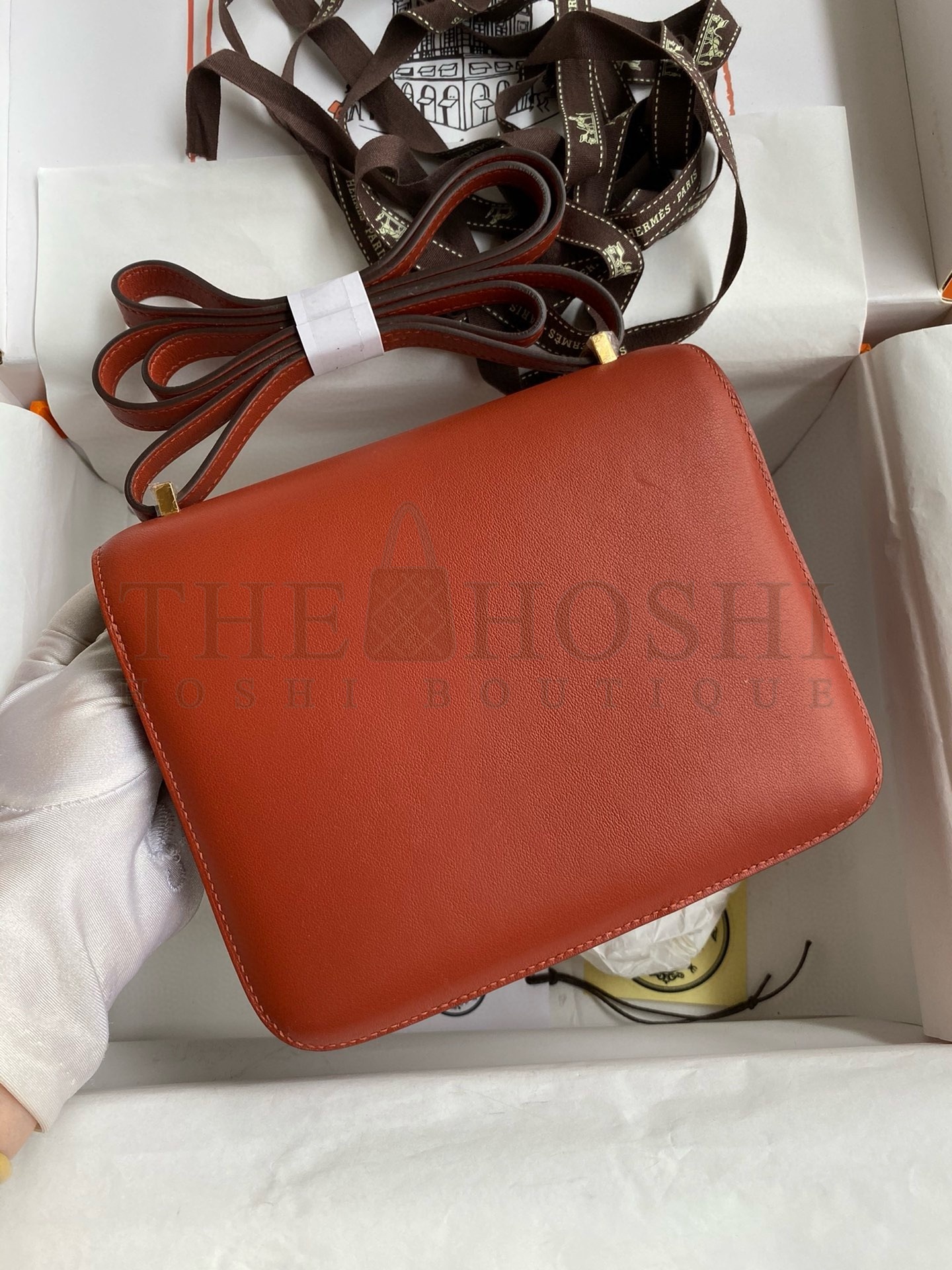 H**me5 Constance 18 Handmade Bag In Sienna Swift Calfskin Master Quality