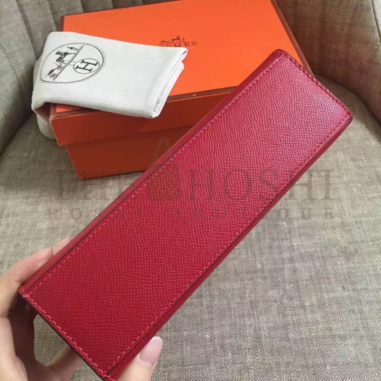 H**me5 Dark Red Kelly Pochette Epsom Handmade Bag Master Quality