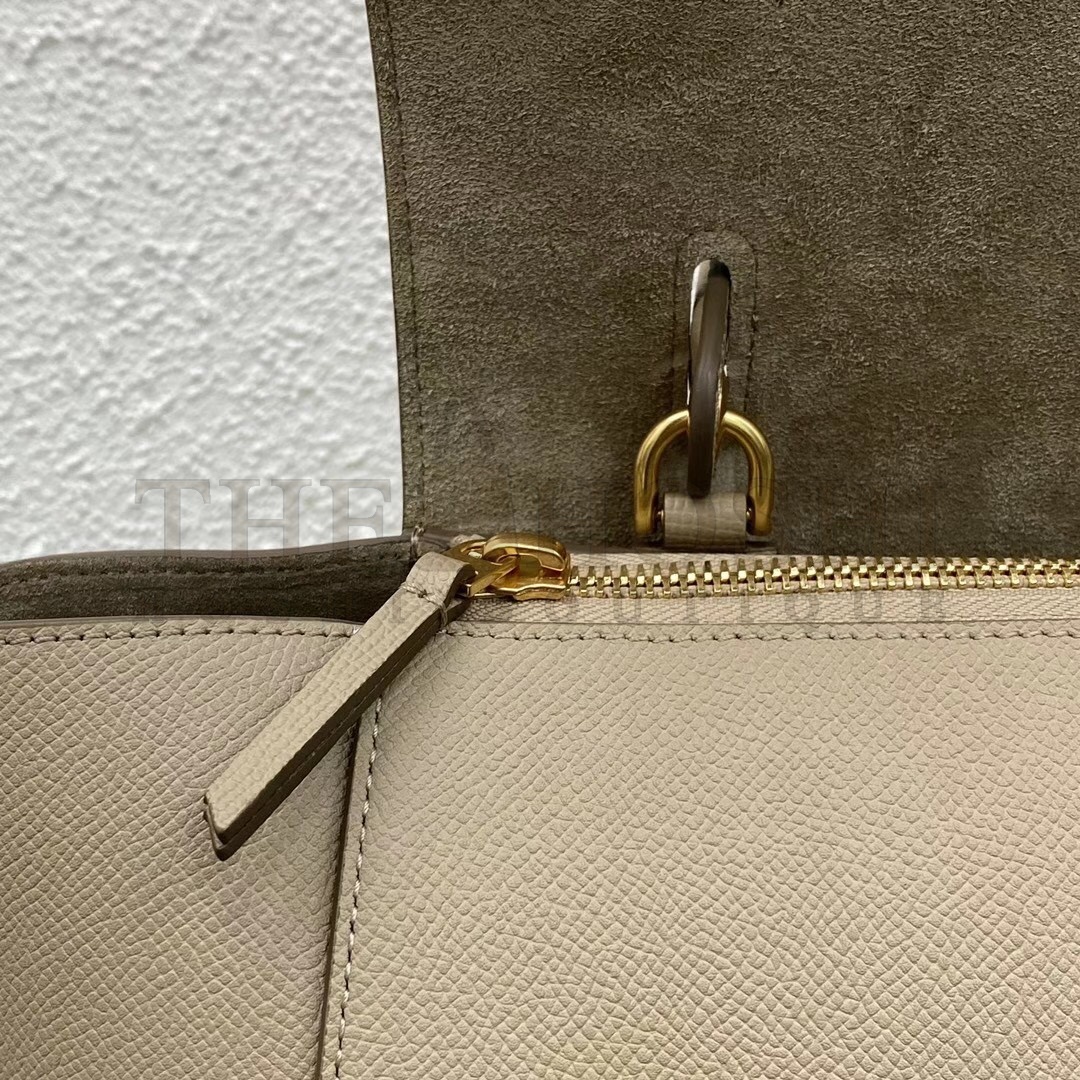Ce1i*e Belt Mini Bag In Light Taupe Grained Calfskin Master Quality