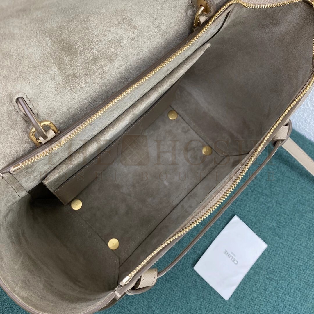 Ce1i*e Belt Mini Bag In Light Taupe Grained Calfskin Master Quality