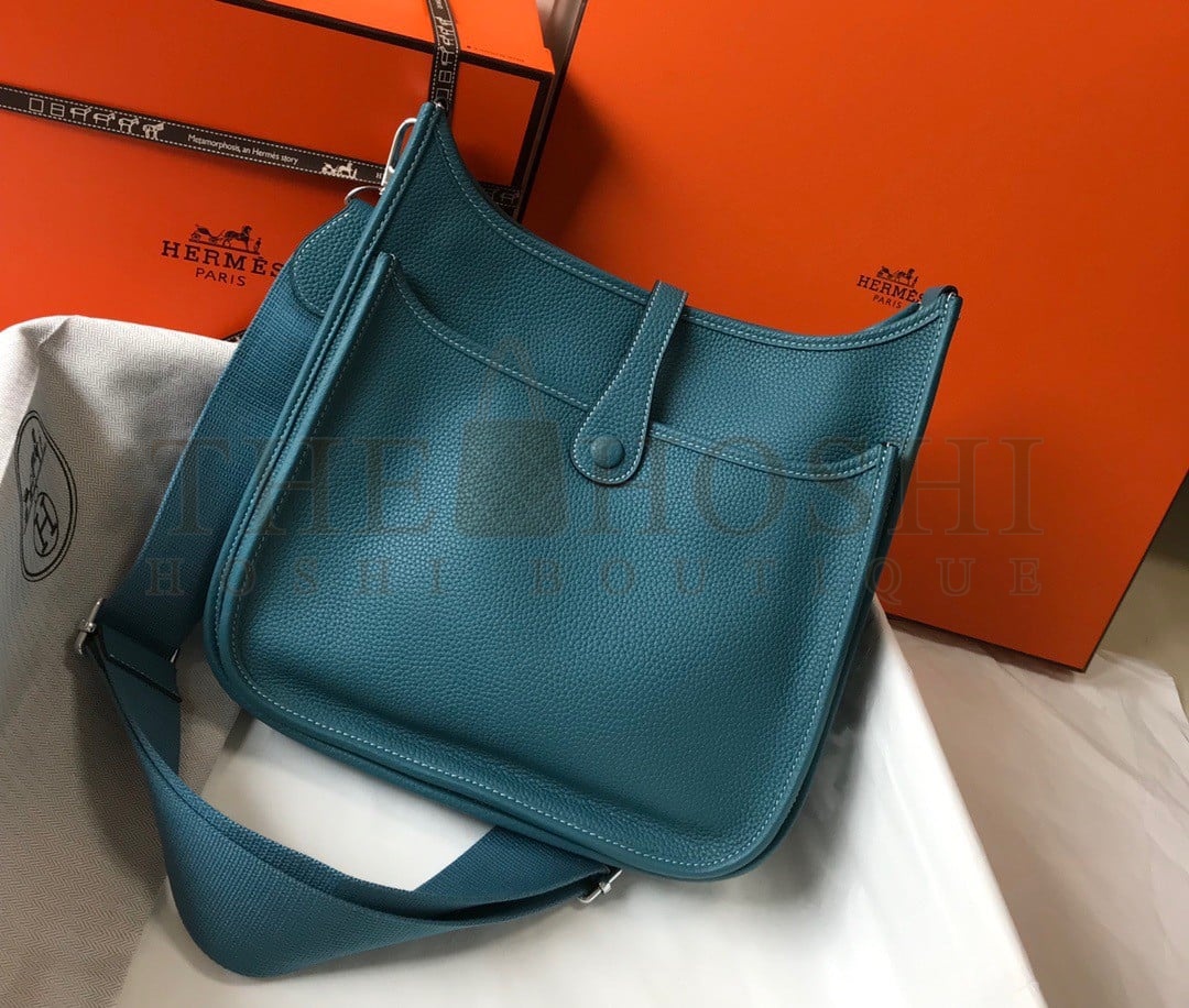 H**me5 Evelyne III 29 Bag In Blue Jean Clemence Leather Master Quality