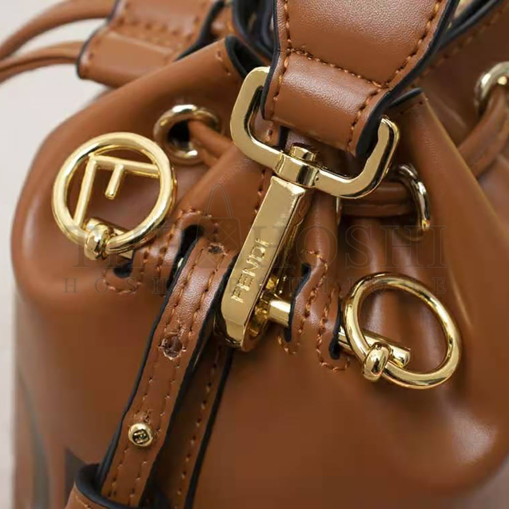 F**di Women Mon Tresor Leather Mini Bag-Brown Master Quality