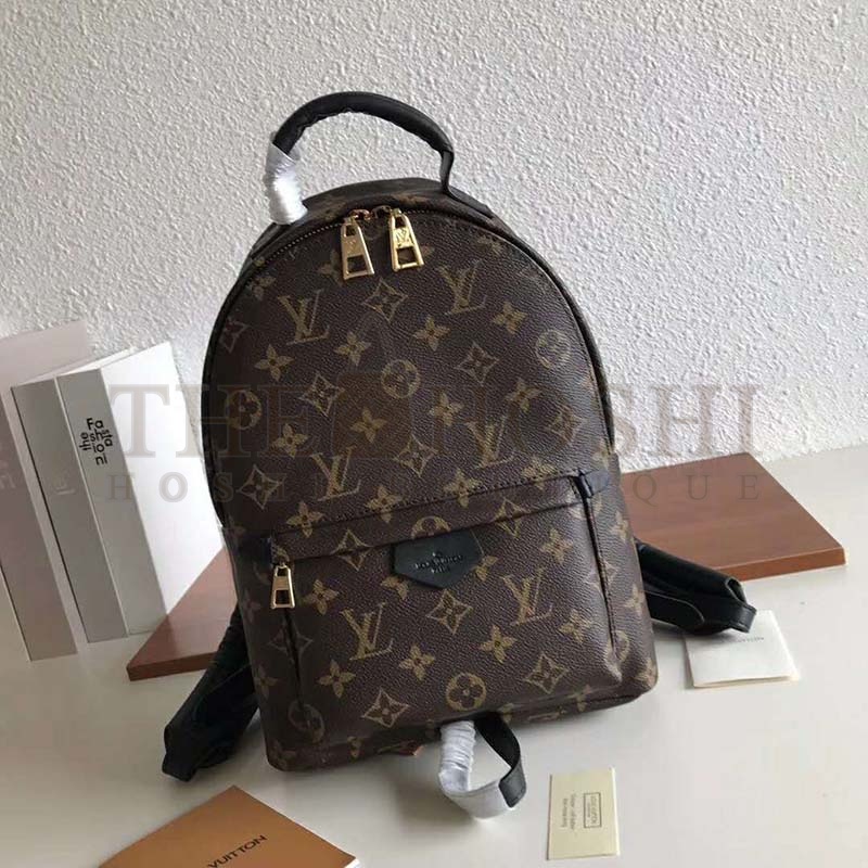 L0vis Vvtt0n LV Unisex Palm Springs PM Backpack in Monogram Coated Canvas-Brown Master Quality