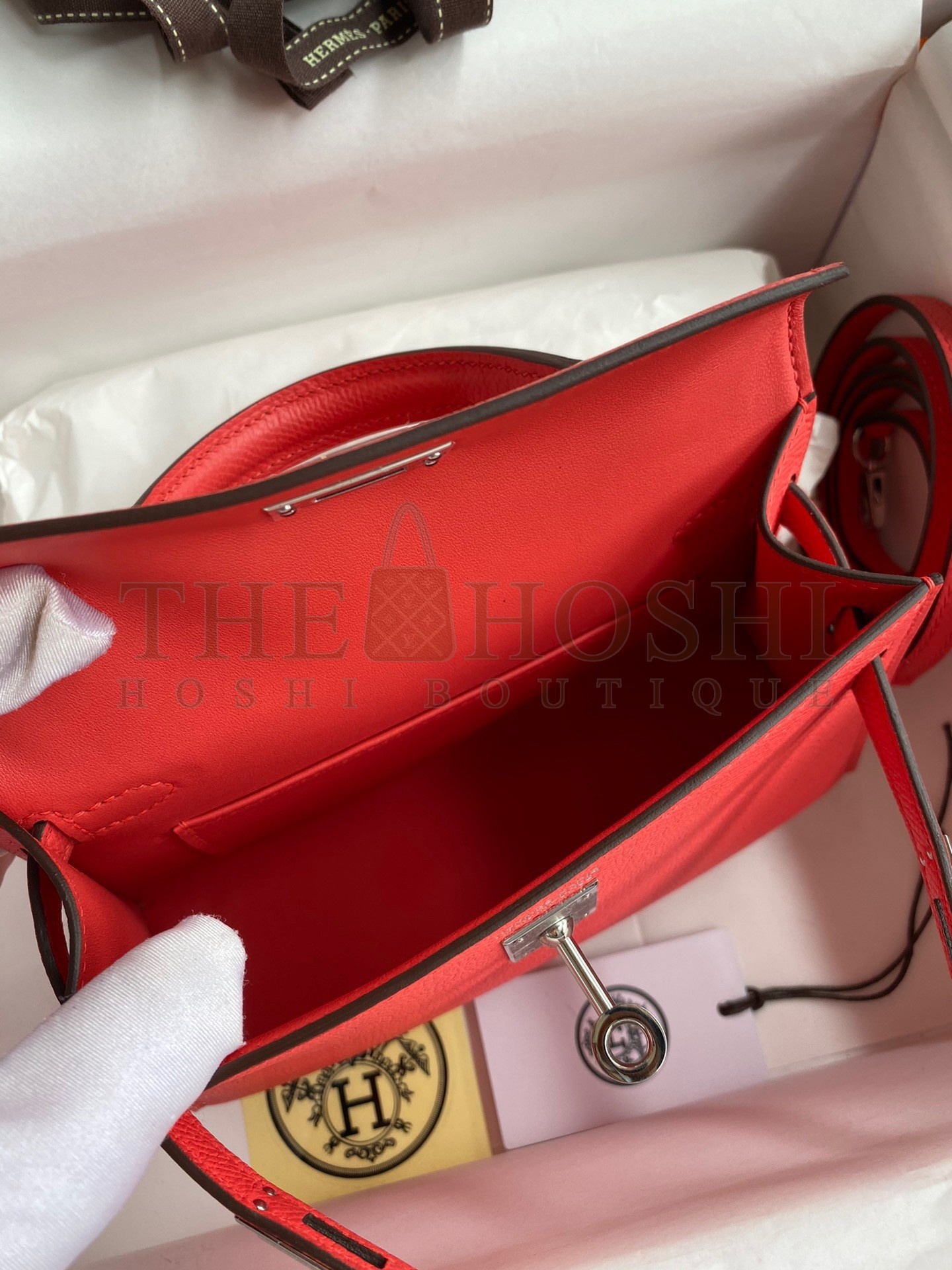 H**me5 Kelly Mini II Sellier Handmade Bag In Piment Epsom Calfskin Master Quality