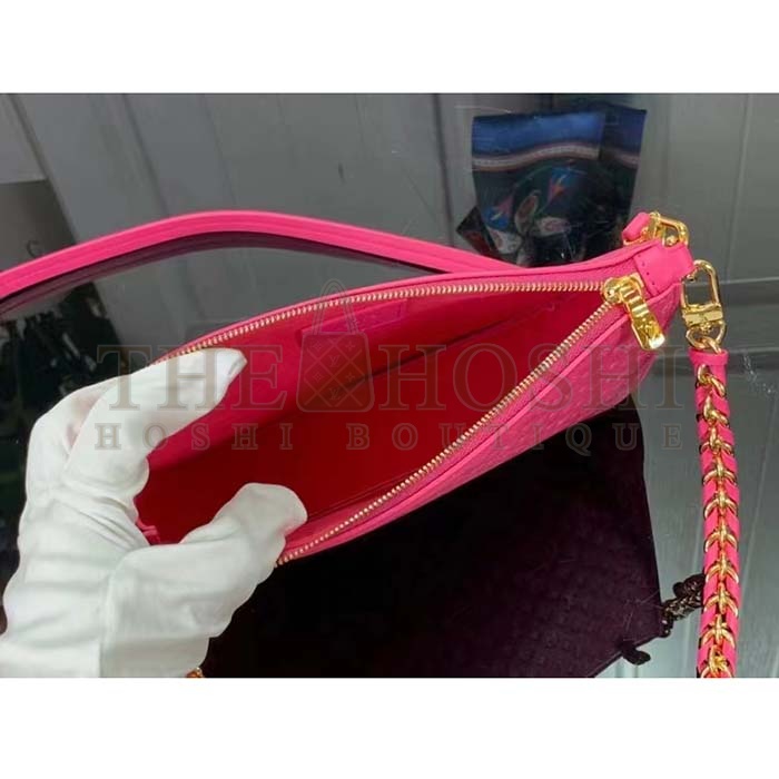 L0vis Vvtt0n LV Women Lexington Pouch Rose Pink Monogram-Embossed Calf Leather Master Quality