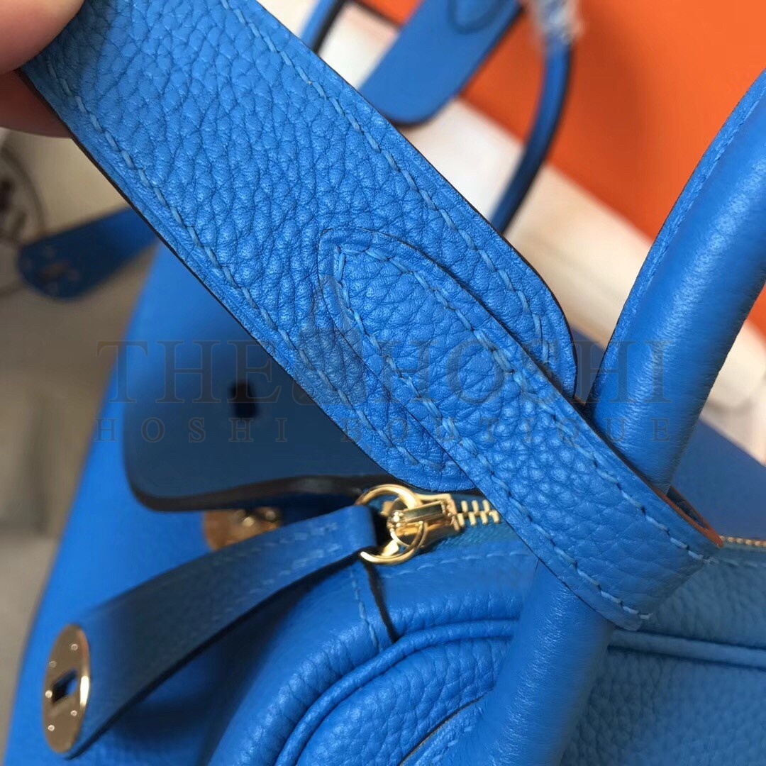 H**me5 Blue Zanzibar Lindy 30cm Clemence Handmade Bag Master Quality