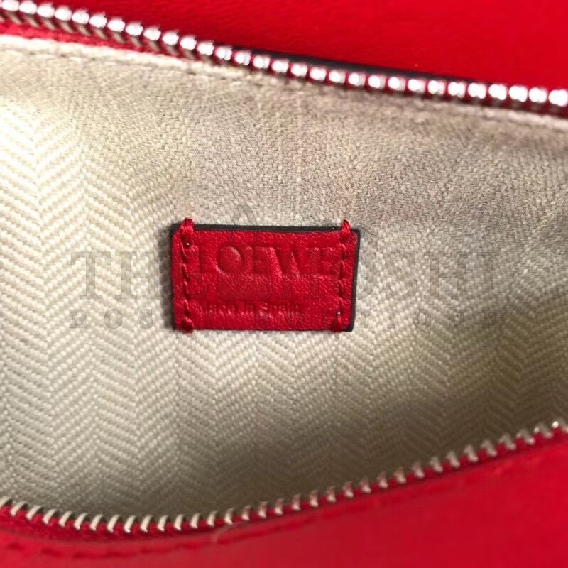 L0ew* Mini Puzzle Bag In Red Calfskin Leather Master Quality