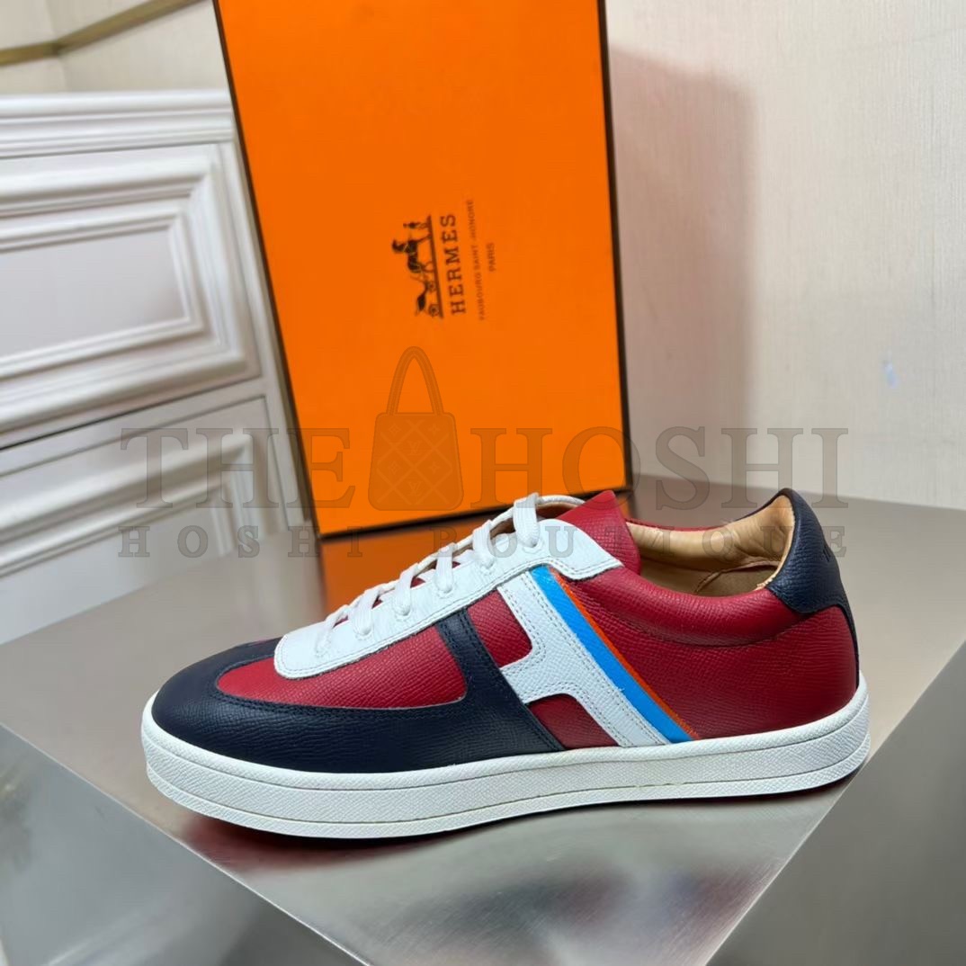 H**me5 Boomerang Sneakers In Multicolore Bordeaux Leather Master Quality