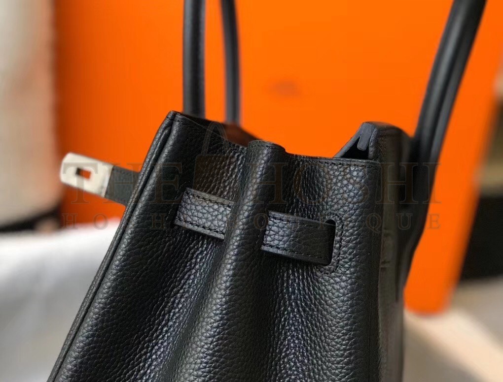 H**me5 Birkin 30 Bag in Black Clemence Leather with PHW Master Quality