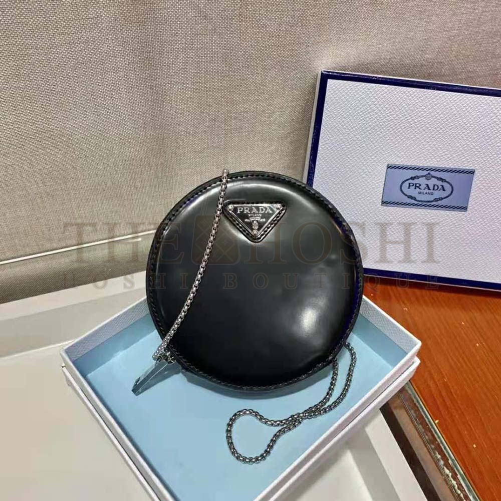 Pra*a Women Brushed Leather Mini-Pouch Master Quality