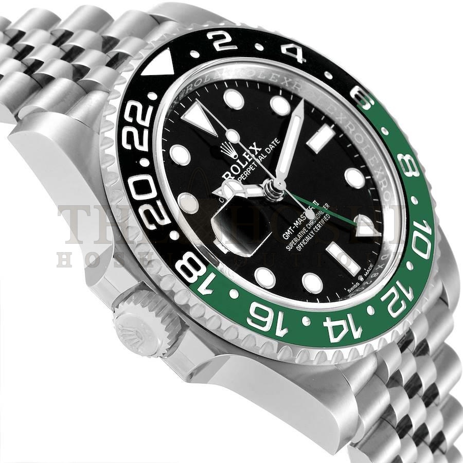 R01ex GMT Master II Sprite Bezel Oyster Steel Mens Watch 126720 Unworn Master Quality