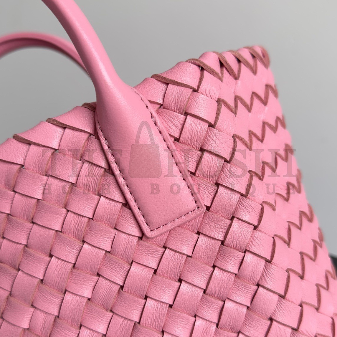 B0tt*ga Ven*ta Cabat Mini Bag In Pink Intrecciato Lambskin Master Quality