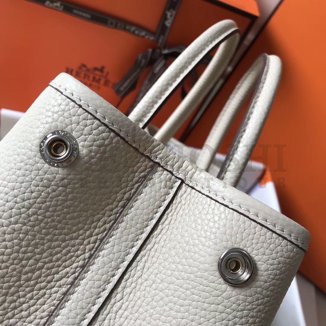 H**me5 Garden Party 36 Bag In White Clemence Leather Master Quality