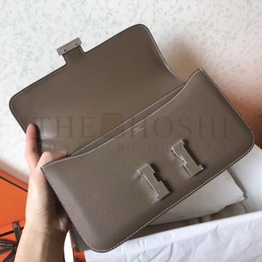 H**me5 Etoupe Epsom Constance Elan 25cm Bag Master Quality