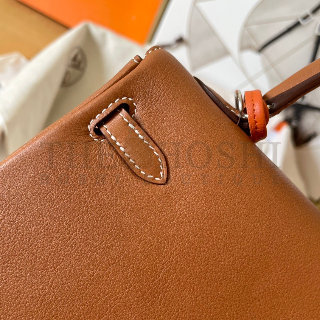 H**me5 Kelly Retourne 25 Handmade Bag In Gold Swift Calfskin Master Quality