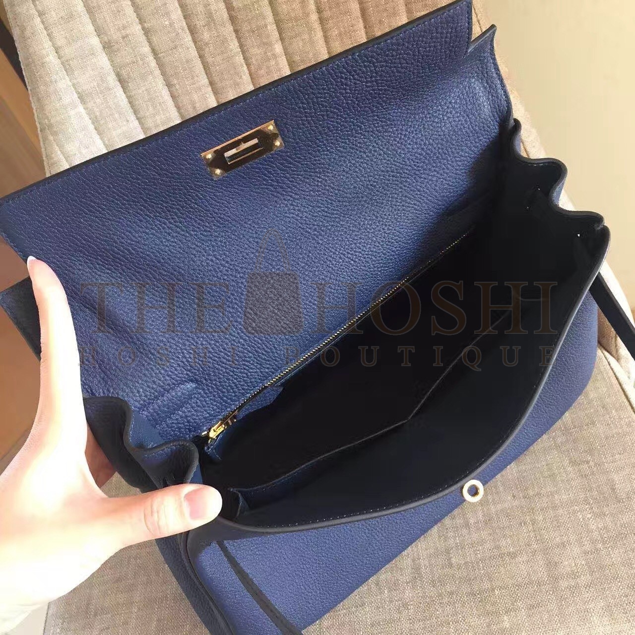 H**me5 Sapphire Clemence Kelly Retourne 32cm Handmade Bag Master Quality