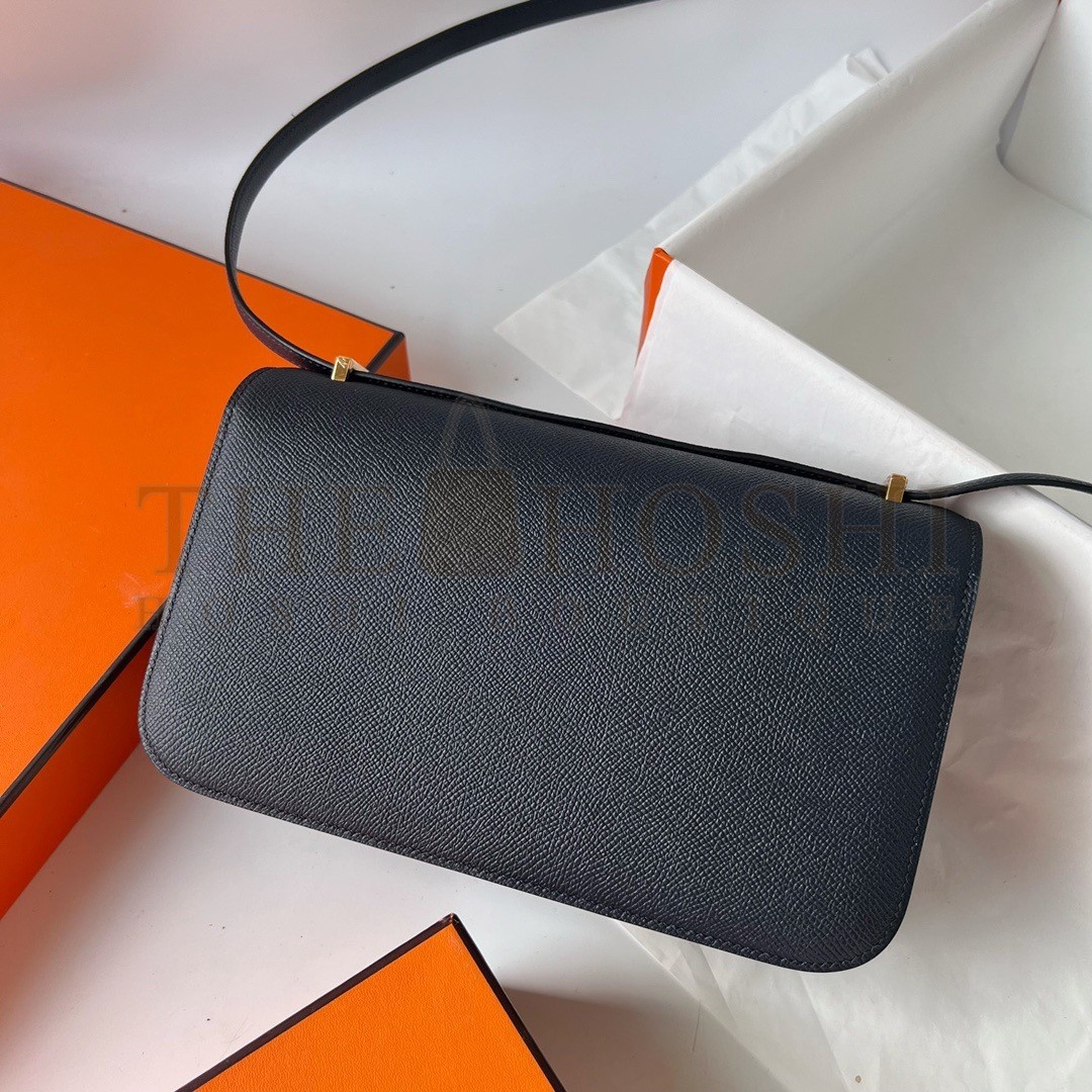 H**me5 Constance Elan Handmade Bag In Black Epsom Calfskin Master Quality