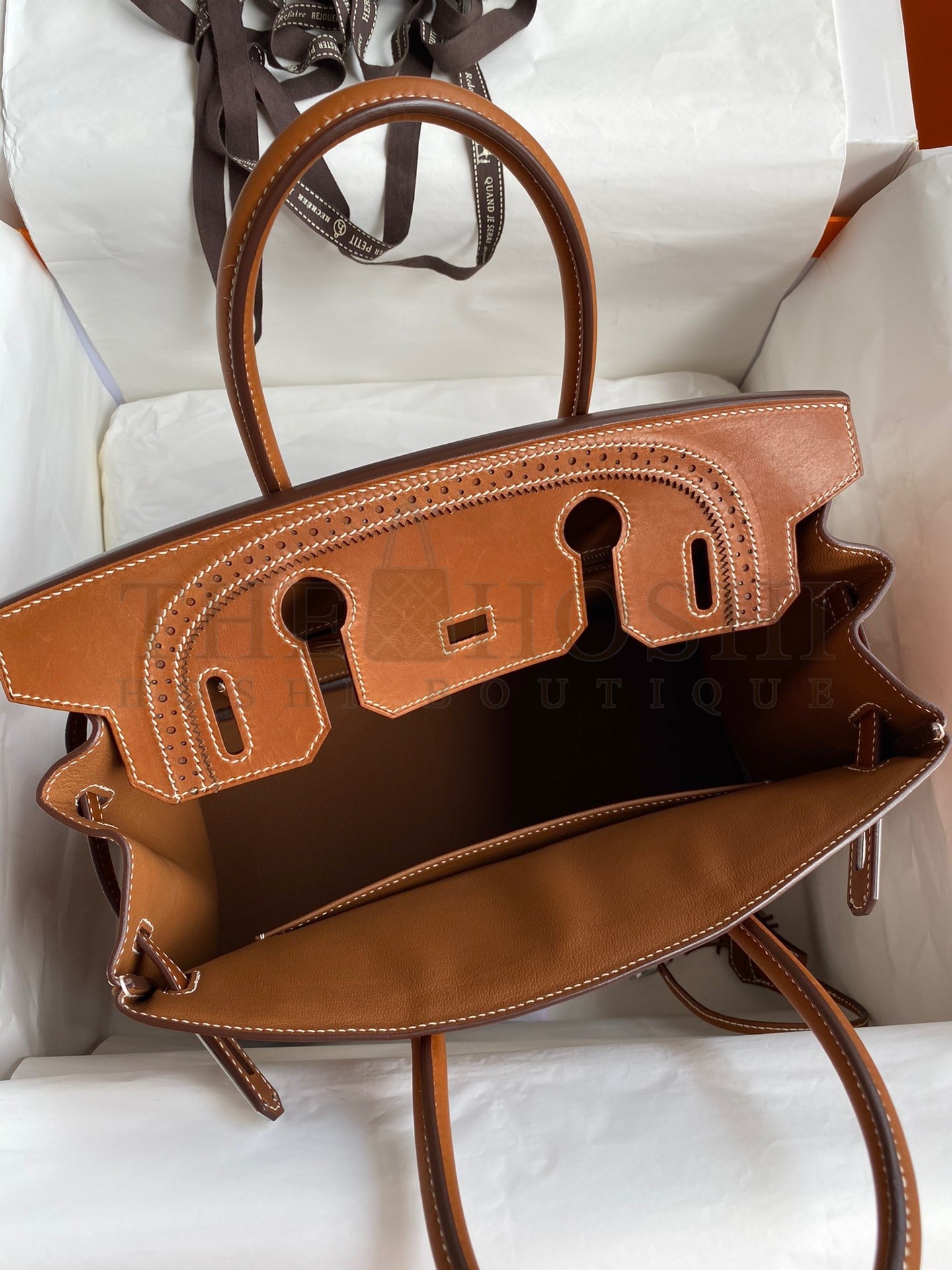 H**me5 Ghillies Birkin 30cm Limited-edition Bag In Toile &amp; Gold Swift Leather Master Quality