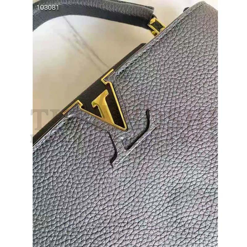 L0vis Vvtt0n LV Women Capucines MM Handbag Black Taurillon Leather Master Quality
