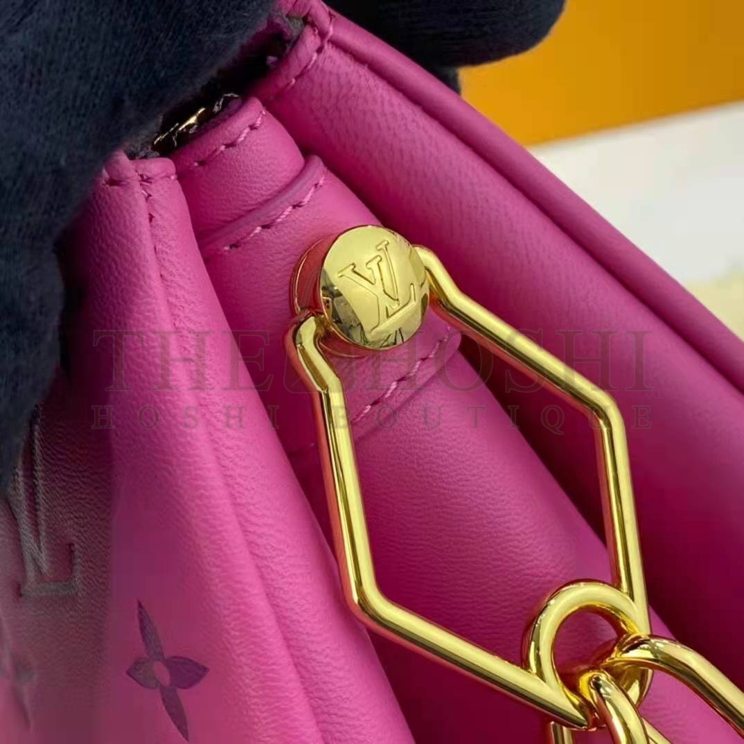 L0vis Vvtt0n LV Women Cruissin PM Handbag Pink Purple Monogram Embossed Puffy Lambskin Master Quality