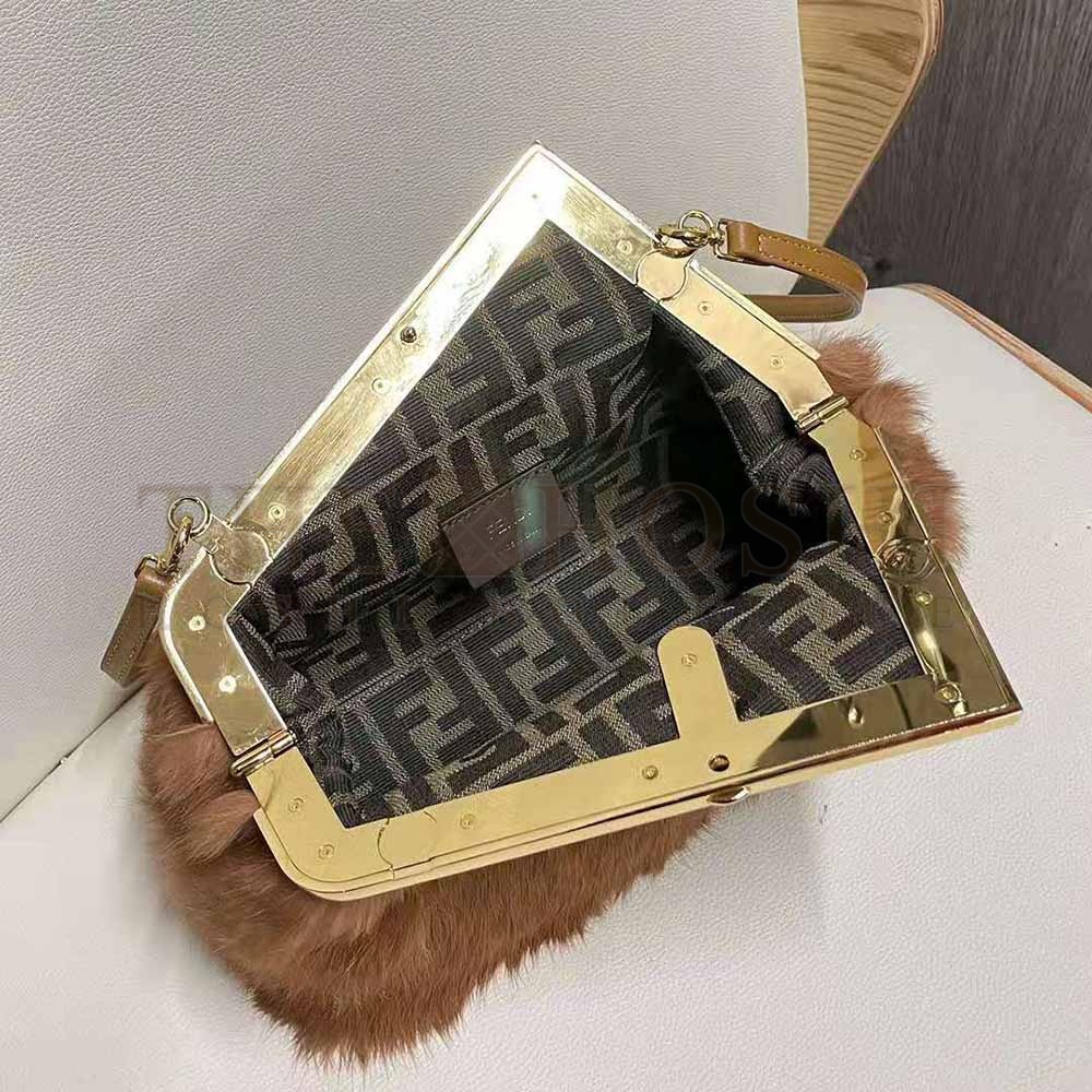 F**di Women First Small Brown Mink Bag Master Quality