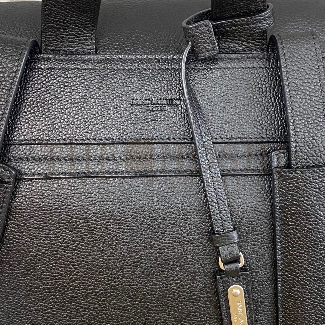 Sa1nt Lau*nt Sac De Jour Backpack In Black Grained Leather Master Quality