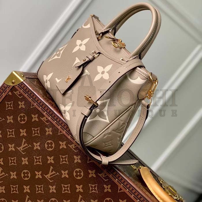 L0vis Vvtt0n LV Women Trianon PM Bag Beige Embossed Grained Cowhide Leather Master Quality