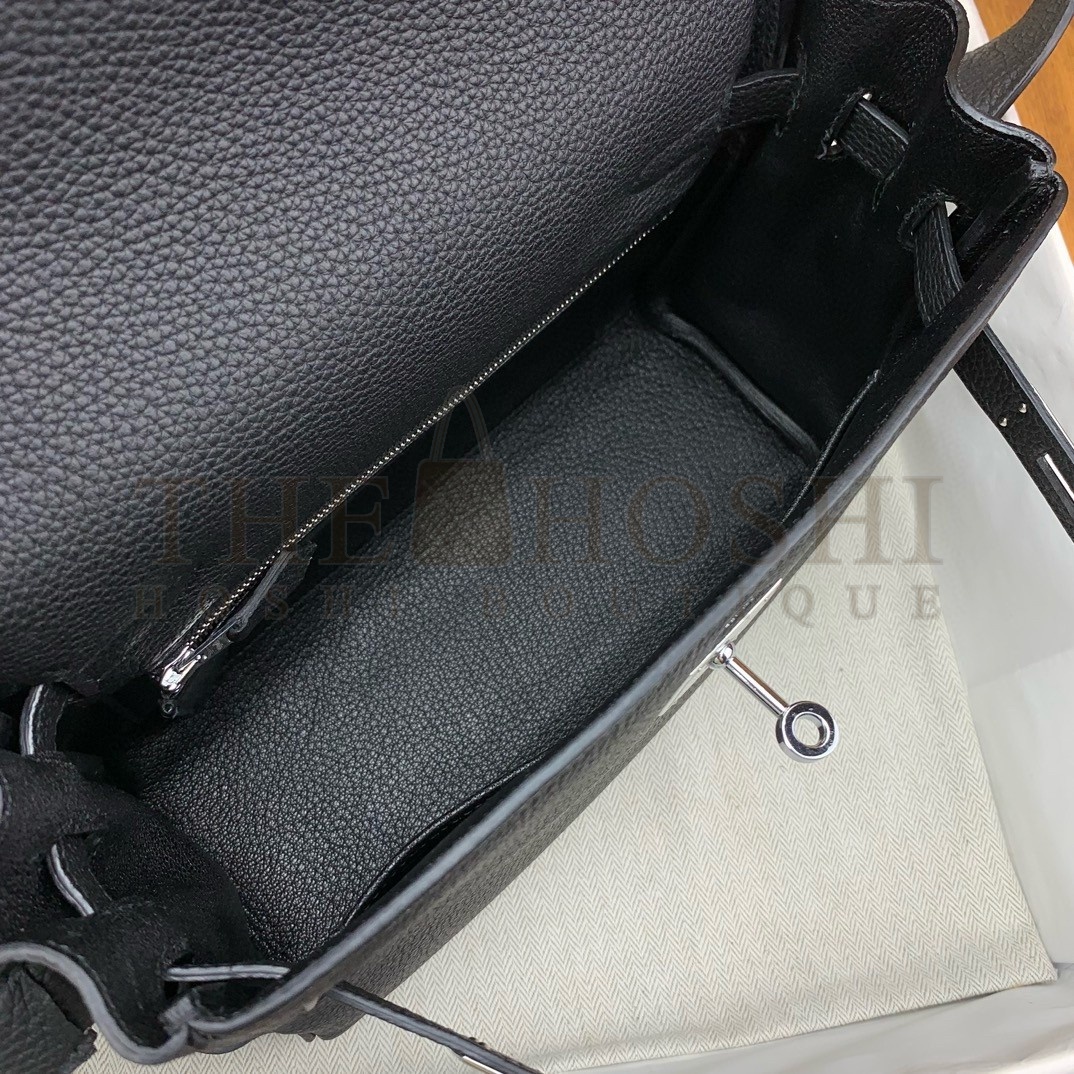 H**me5 Kelly Messenger Bag in Black Clemence Leather Master Quality