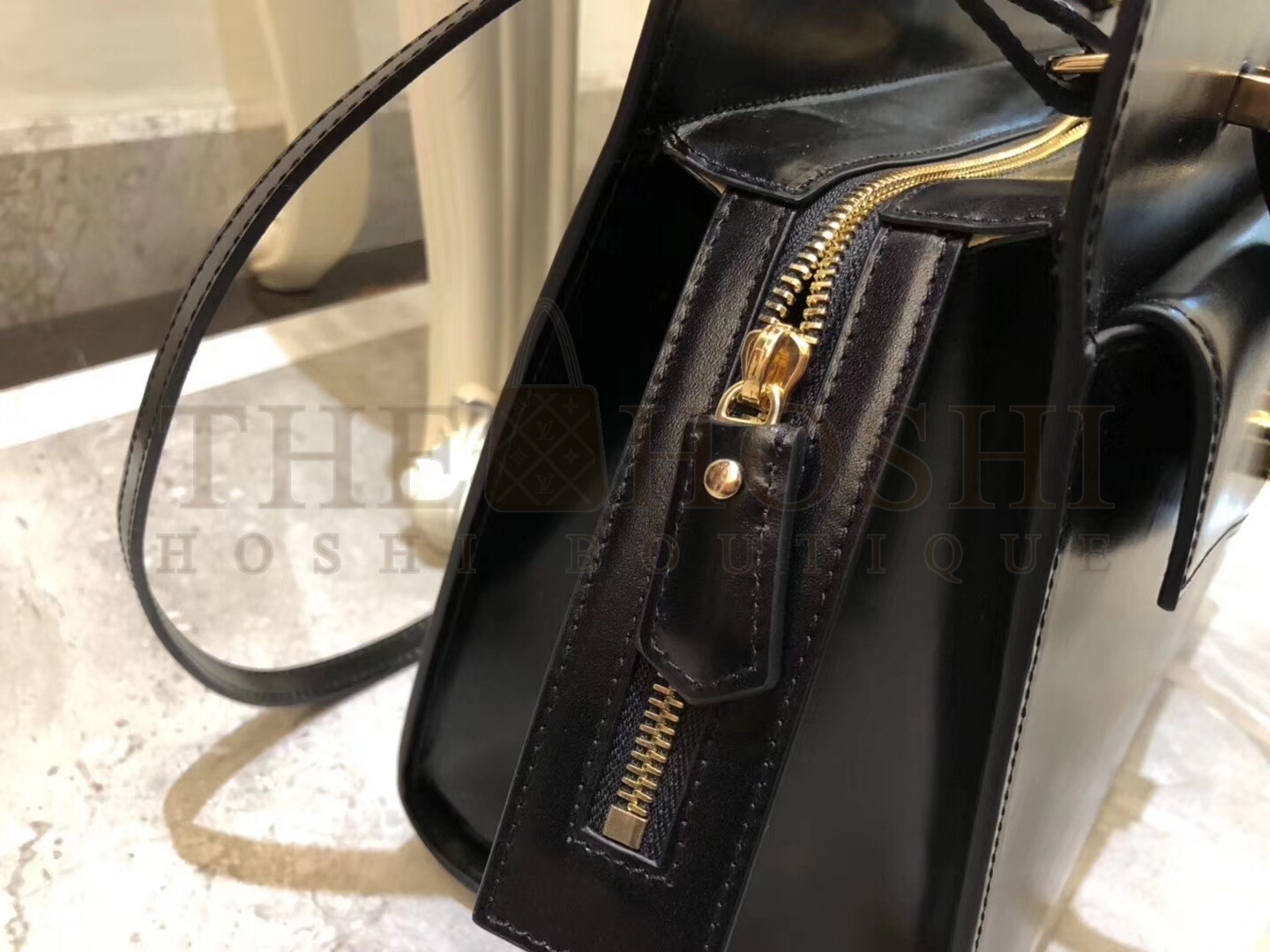 Sa1nt Lau*nt Medium Uptown Tote In Black Smooth Leather Master Quality